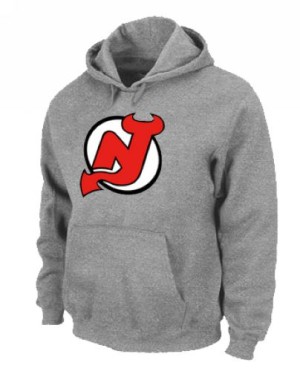 New Jersey Devils Official Grey Adult Pullover Hoodie -