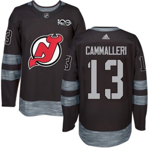 New Jersey Devils Mike Cammalleri Official Black Adidas Authentic Adult 1917-2017 100th Anniversary NHL Hockey Jersey