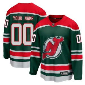 New Jersey Devils Custom Official Green Fanatics Branded Breakaway Youth Custom 2020/21 Special Edition NHL Hockey Jersey